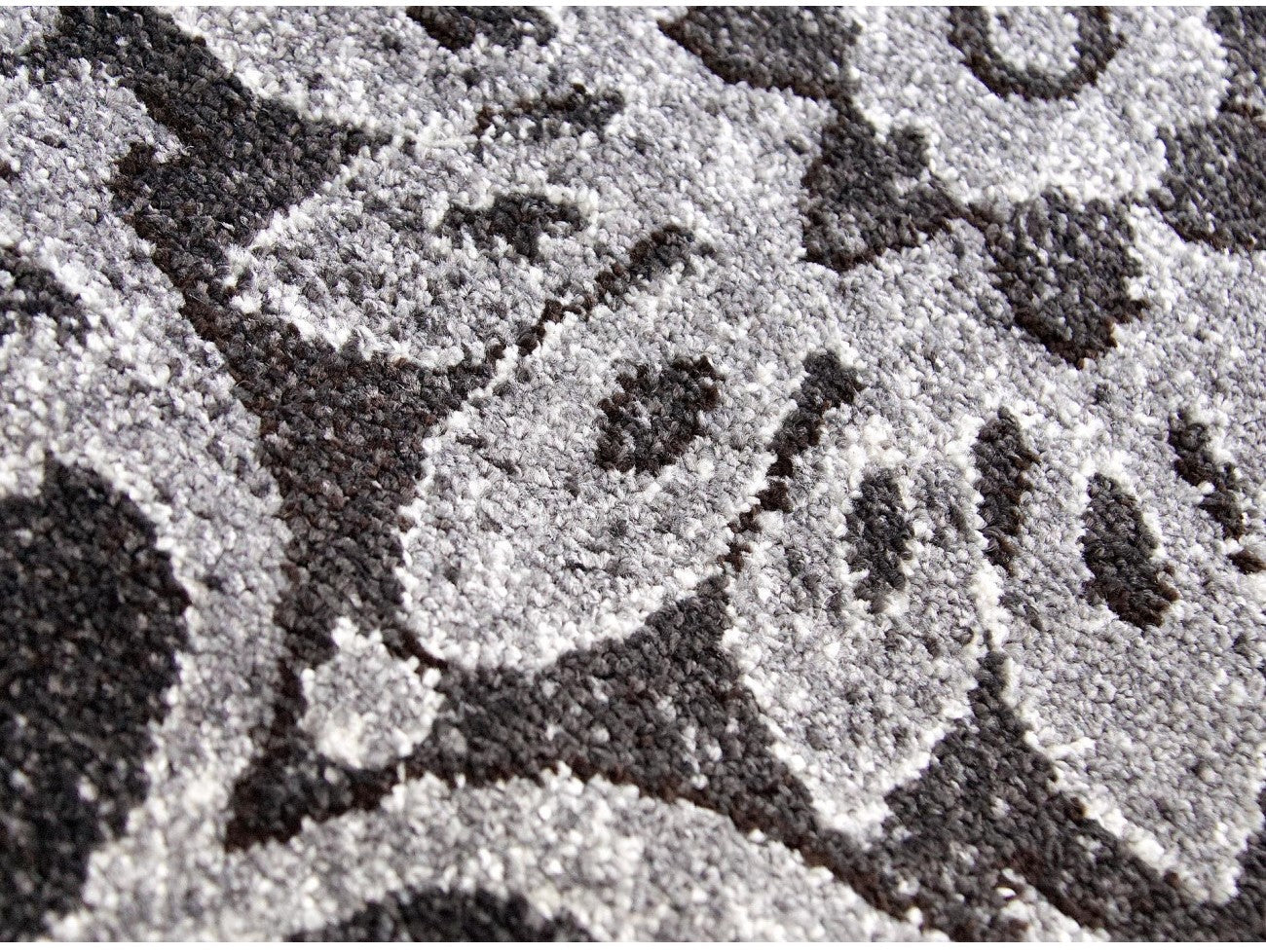 textura covor modern gri cu model abstract, fire dense si suprafata moale