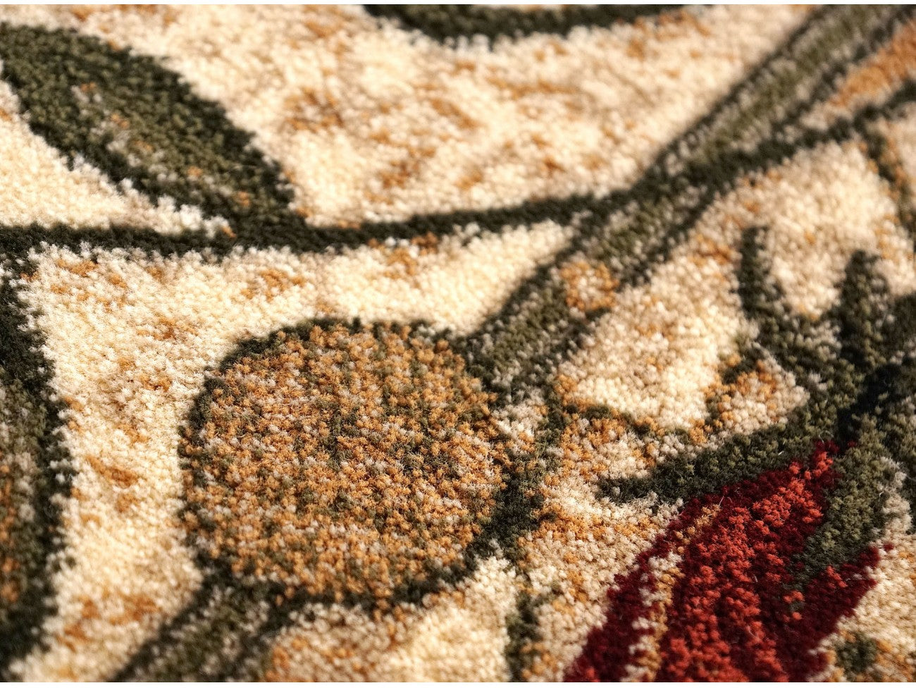 detaliu textura material covor modern floral