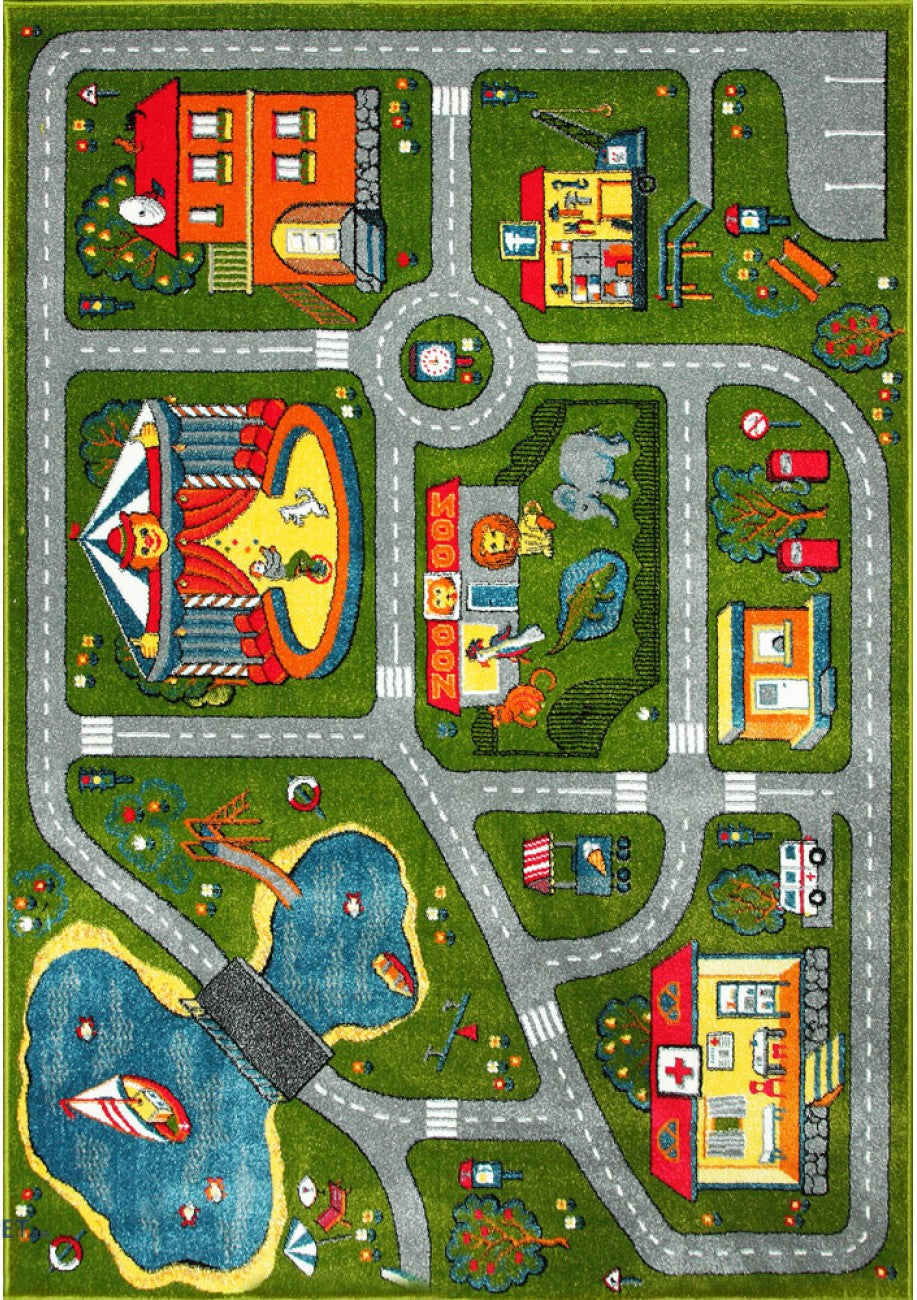Covor Pentru Copii - Kolibri Drumulete, Design Modern Intens Colorat.