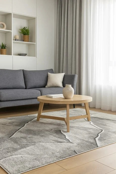 Covor Modern Gri Bej pentru Living si Dormitor – Model Elma EI003/106