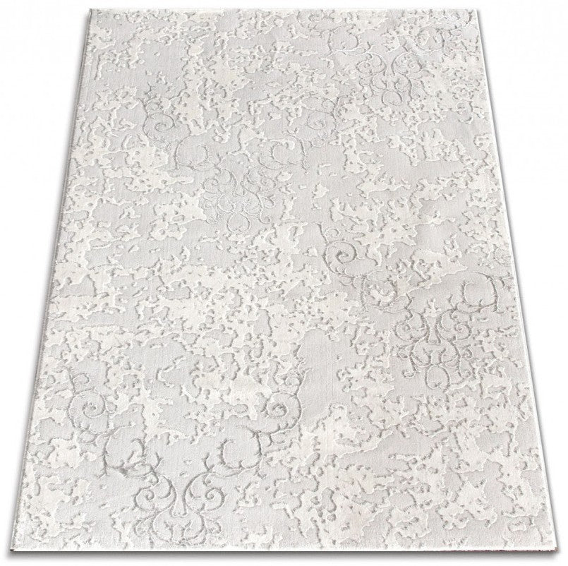 Covor alb modern stil minimalist pentru living, aspect luminos si rafinat in decor contemporan