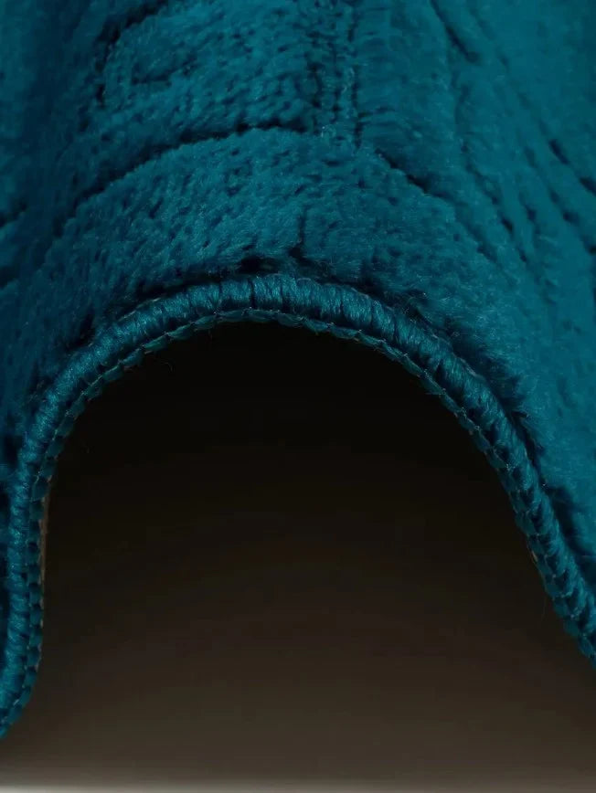 covor baie turcoaz antiderapant baza textila covoras baie moale si absorbant