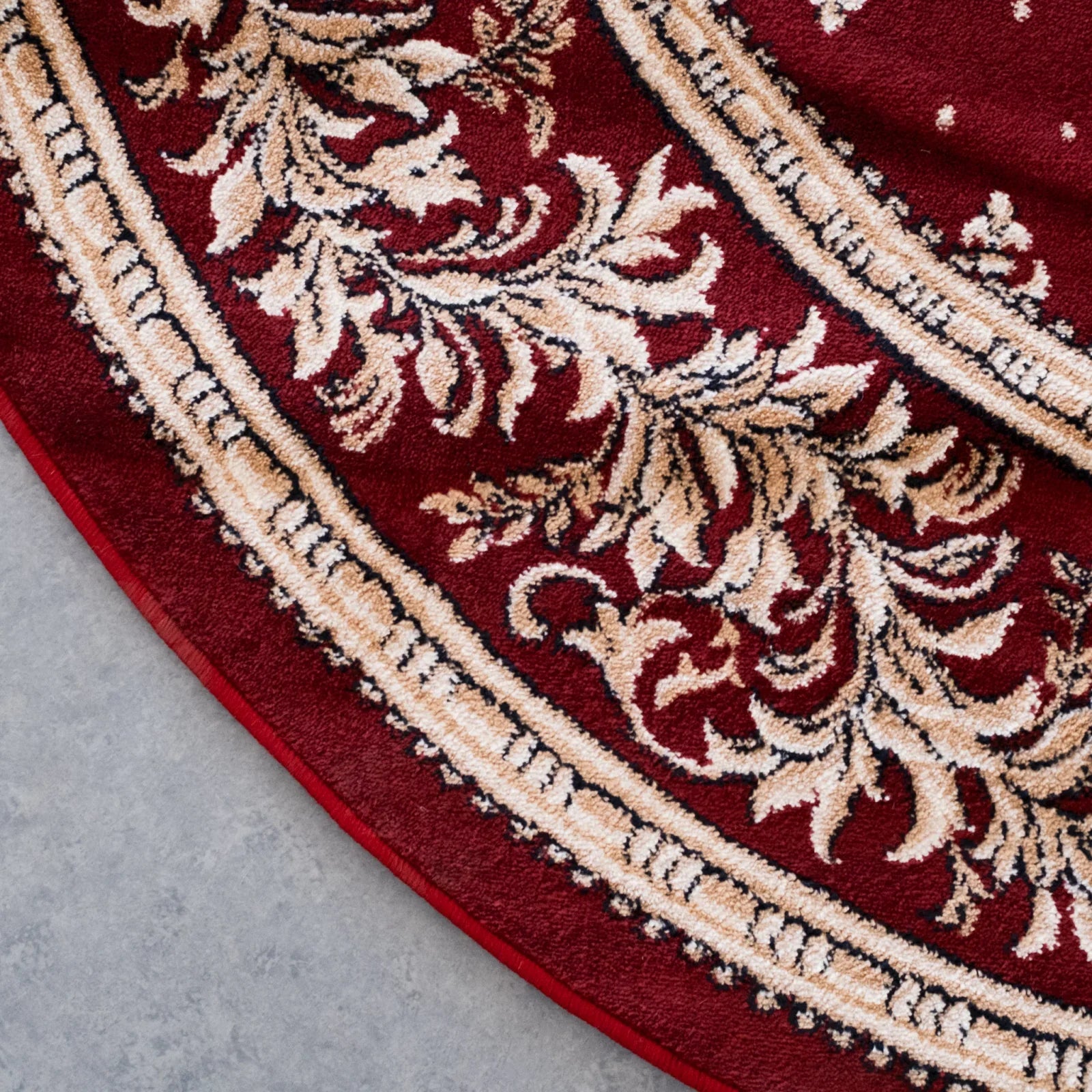Bordura ornamentala covor bisericesc oval grena cu motive traditionale