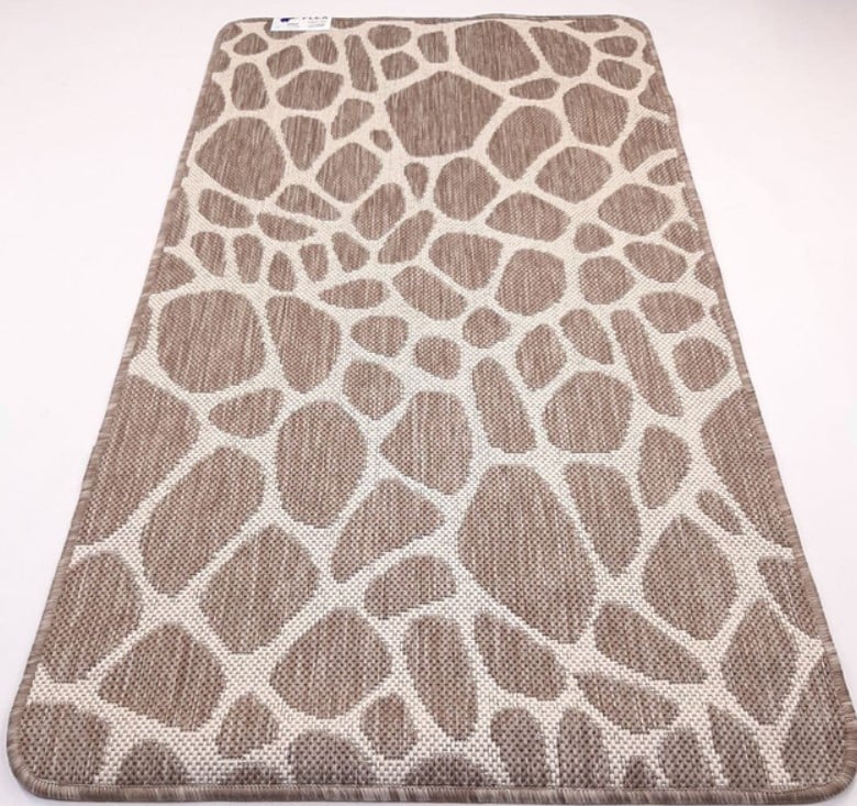 Covor bucatarie bej cu model modern decorativ, covor antiderapant pentru bucatarie