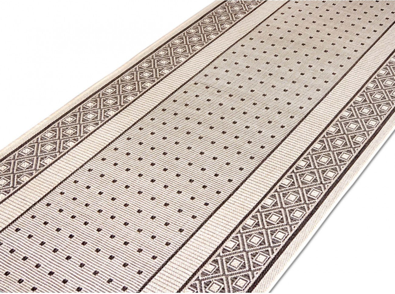 Covor bucatarie crem maro design modern lavabil ideal pentru bucatarie
