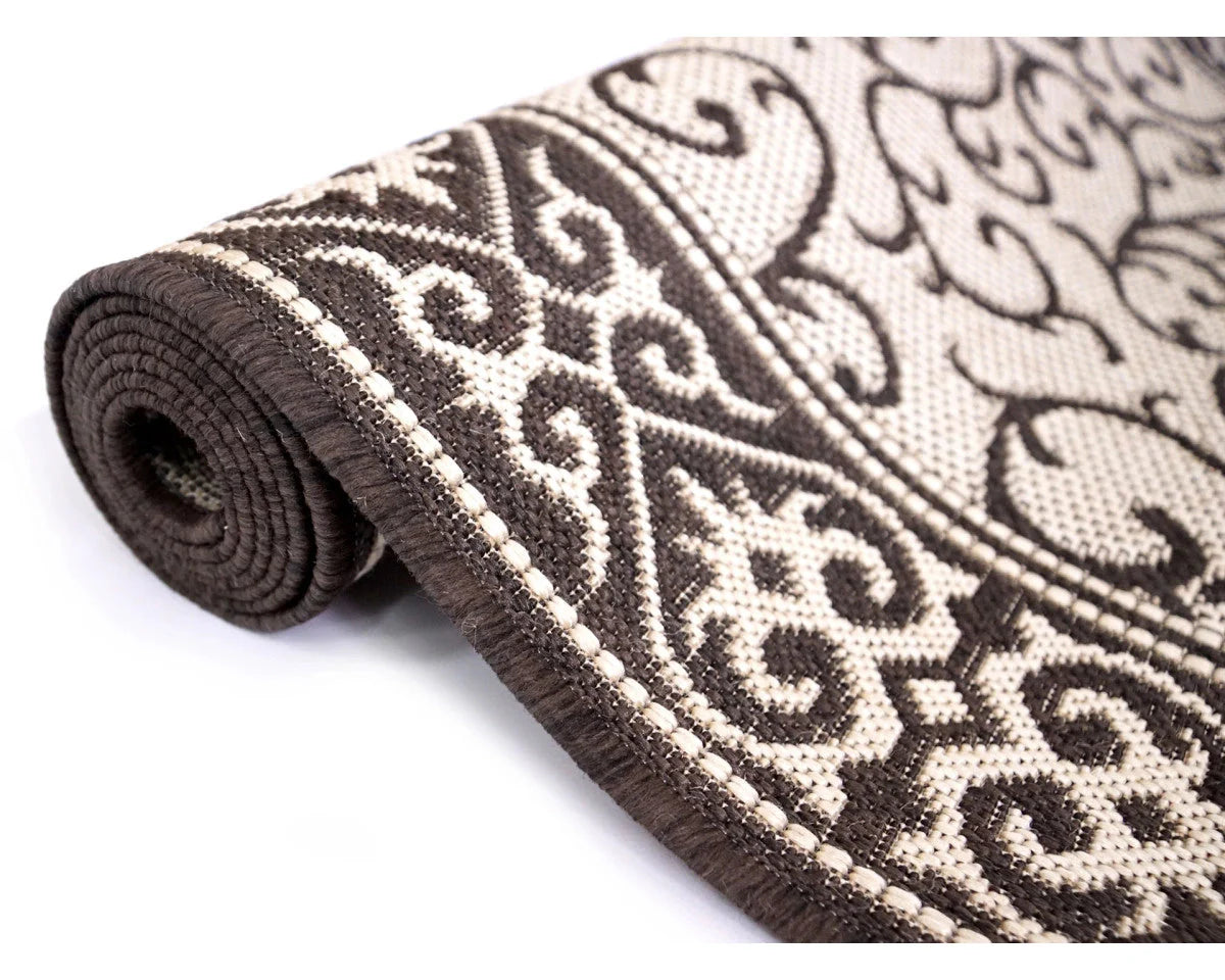 Covor bucatarie maro bej design decorativ modern potrivit pentru bucatarie