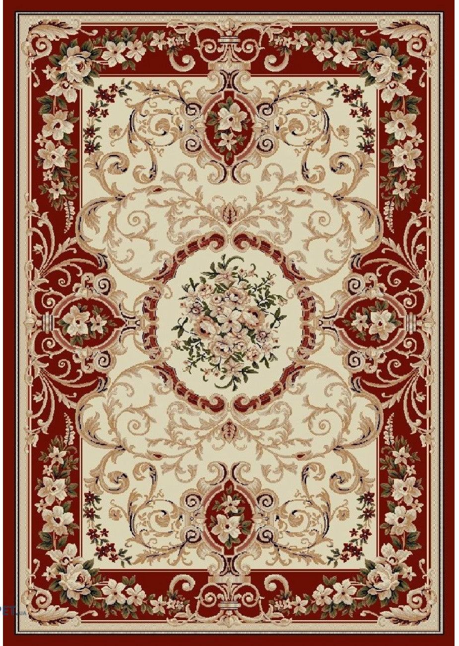 Covor clasic floral cu model traditional, potrivit pentru living sau dormitor