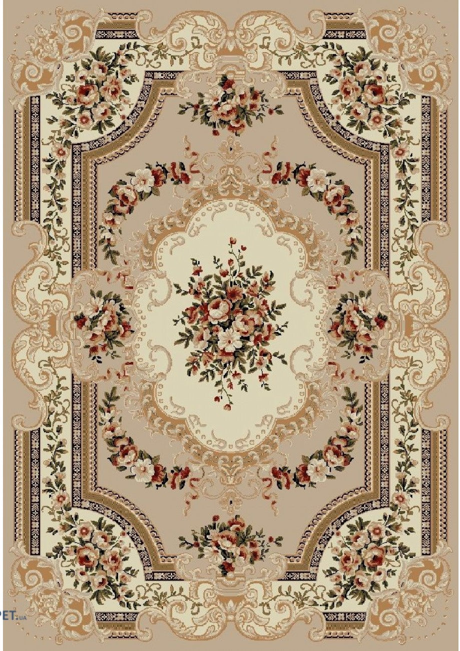 covor clasic floral bej