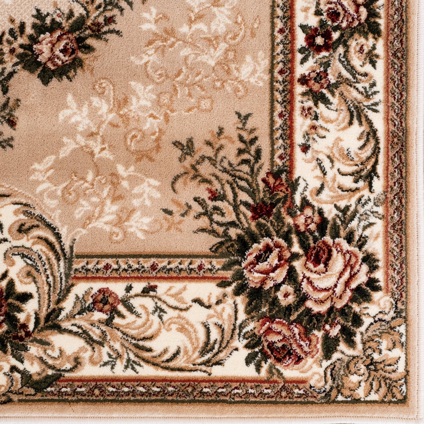 covor-clasic-floral-crem-bej-margine-finisaj