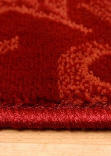 Margine si finisaj covor clasic floral grena cu aspect traditional