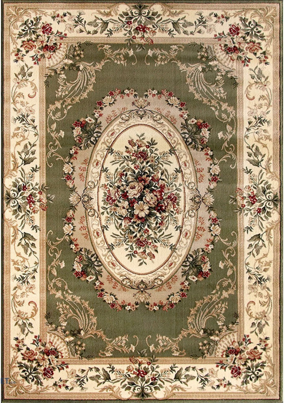 covor-clasic-floral-verde-model-traditional