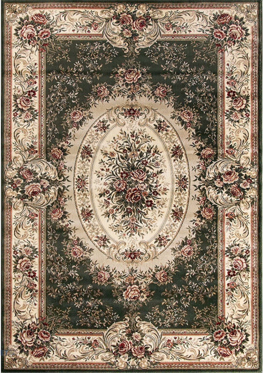 covor-clasic-floral-verde-model-traditional