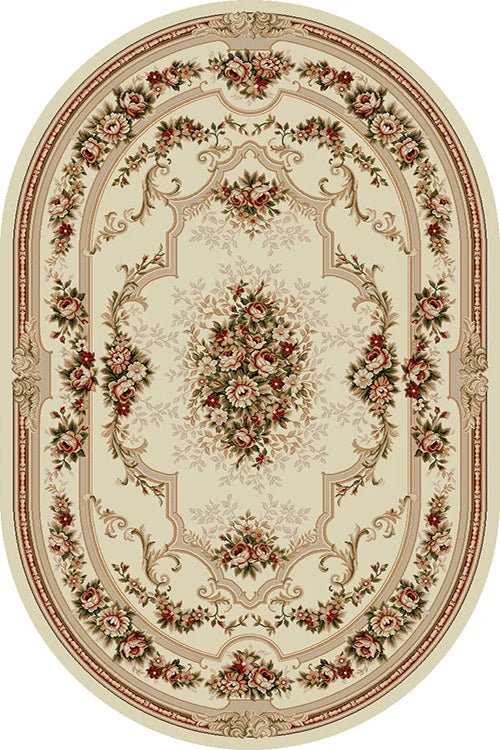 covor-clasic-oval-crem-bej-model-floral