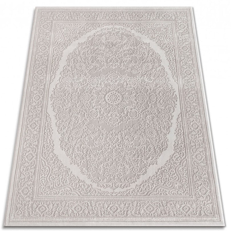 Covor crem stil clasic elegant, potrivit pentru living, dormitor sau decor traditional