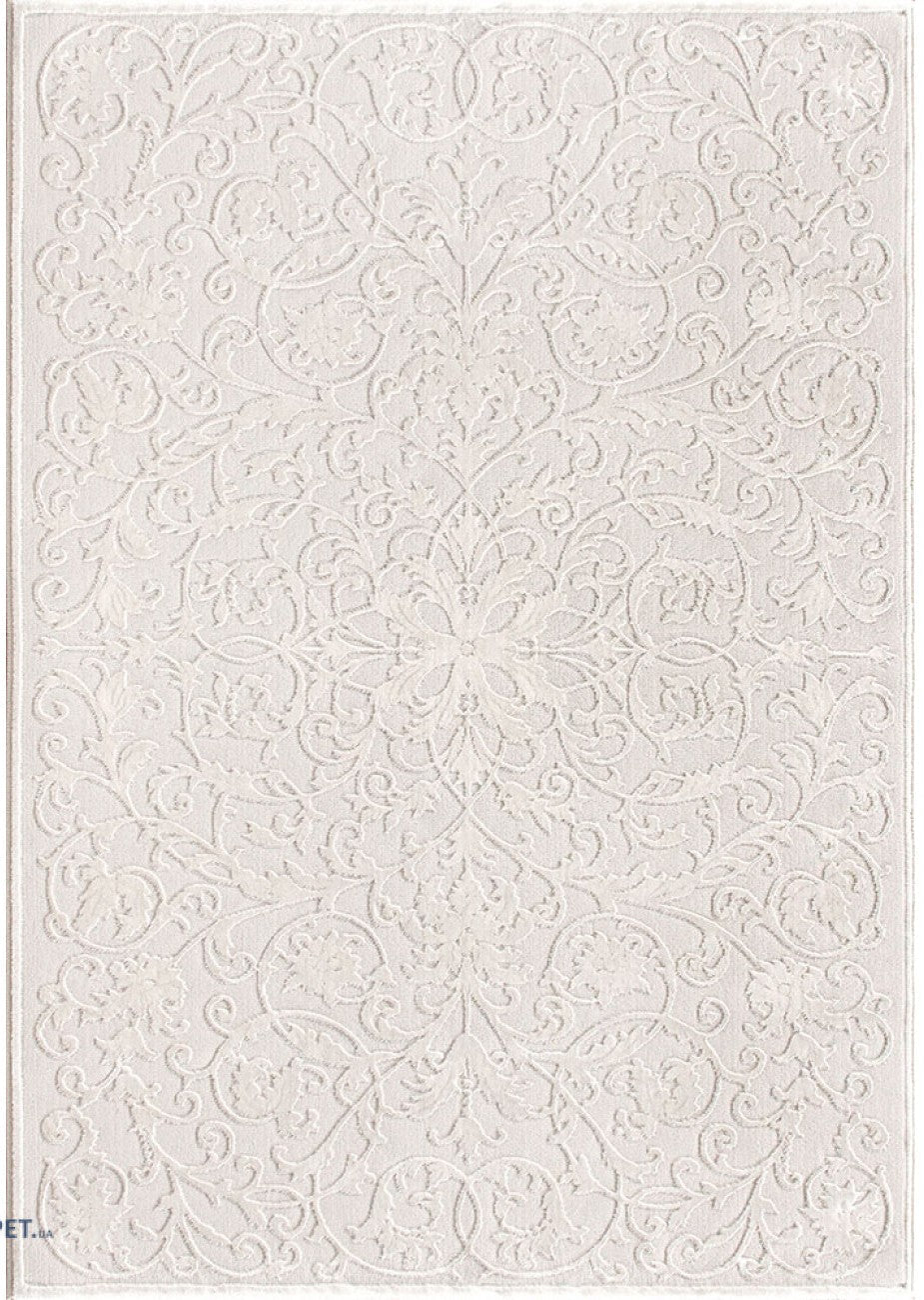 Covor crem vedere de sus, model decorativ simplu, potrivit pentru living sau dormitor