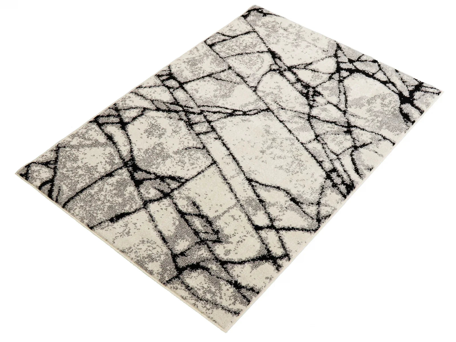 Covor gri abstract modern potrivit pentru living si dormitor