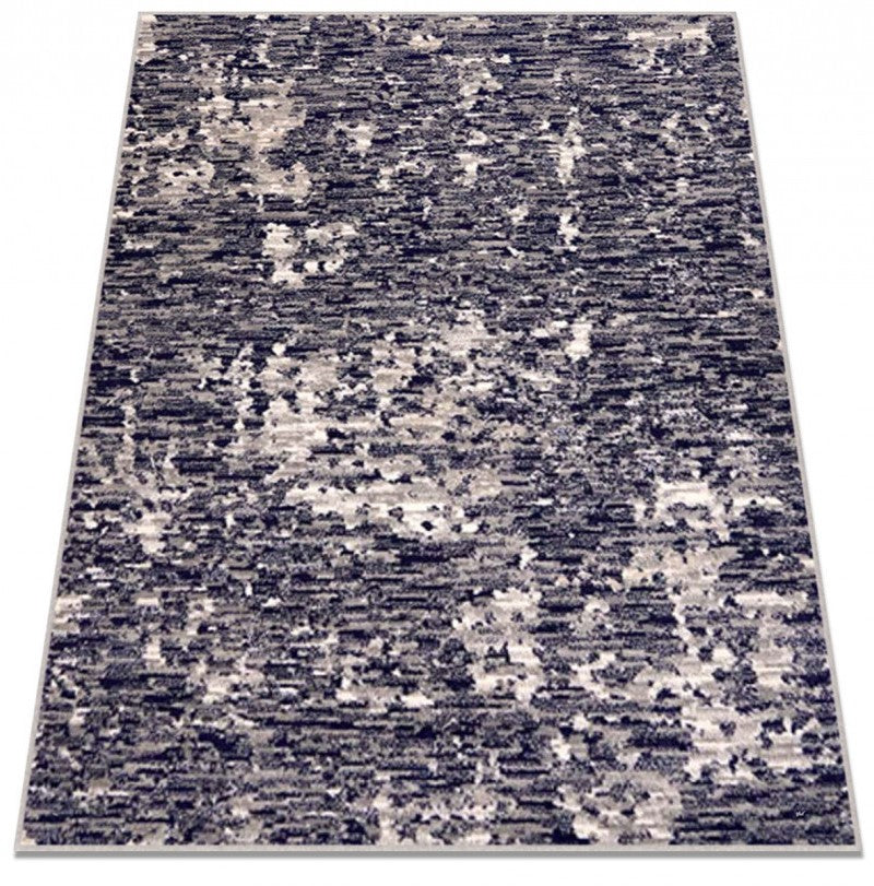 Covor gri albastru modern stil minimalist cu nuante inchise si design contemporan