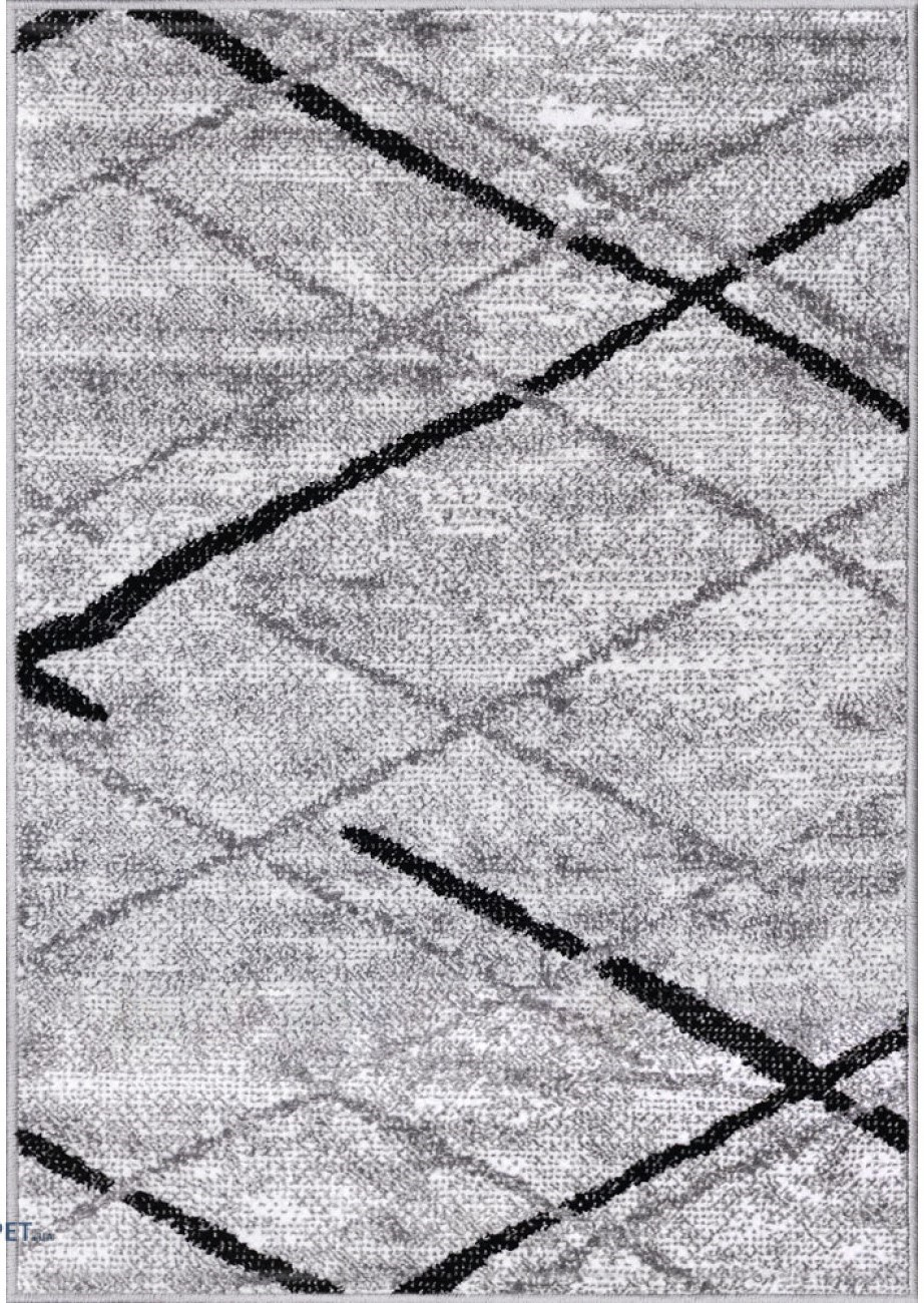 Covor gri modern geometric potrivit pentru living sau dormitor