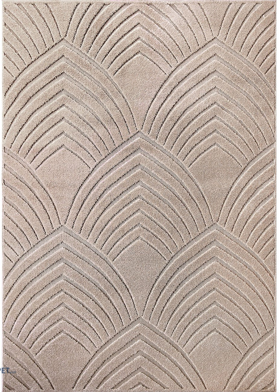 Covor living modern bej cu model texturat potrivit pentru living si dormitor design simplu elegant