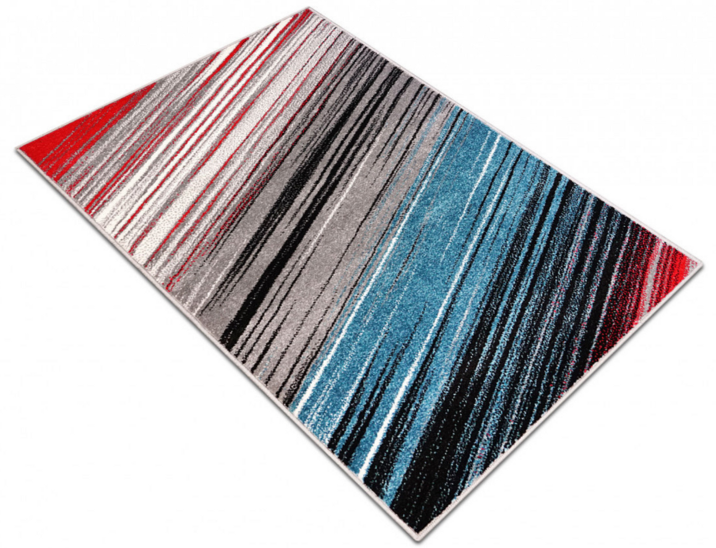 covor living modern dreptunghiular cu linii colorate ideal pentru living sau dormitor