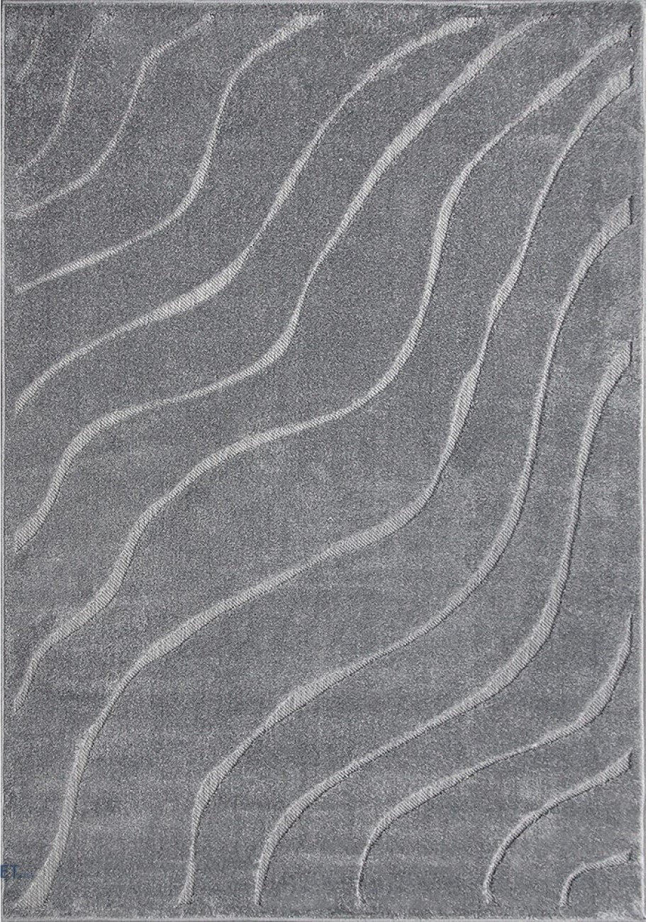 Covor living modern gri cu model abstract