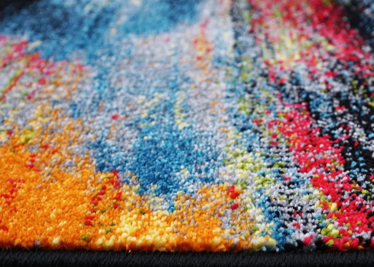 covor living modern multicolor cu textura densa rezistent la uzura si trafic intens