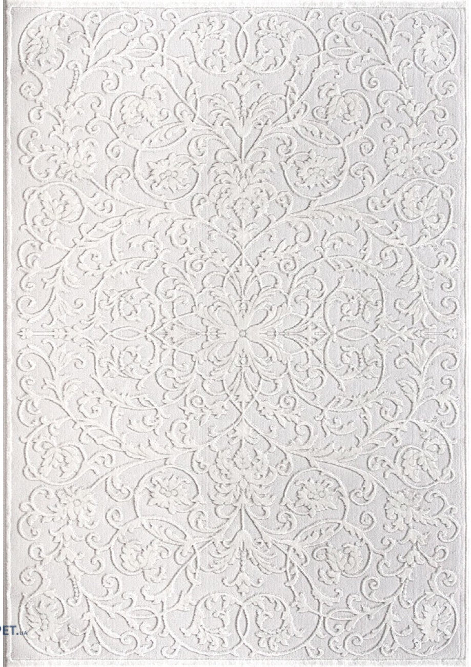 Covor modern alb pentru living, design elegant si luminos, potrivit pentru orice interior