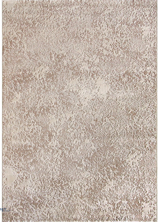 Covor modern crem bej cu model abstract si aspect elegant, potrivit pentru living sau dormitor modern