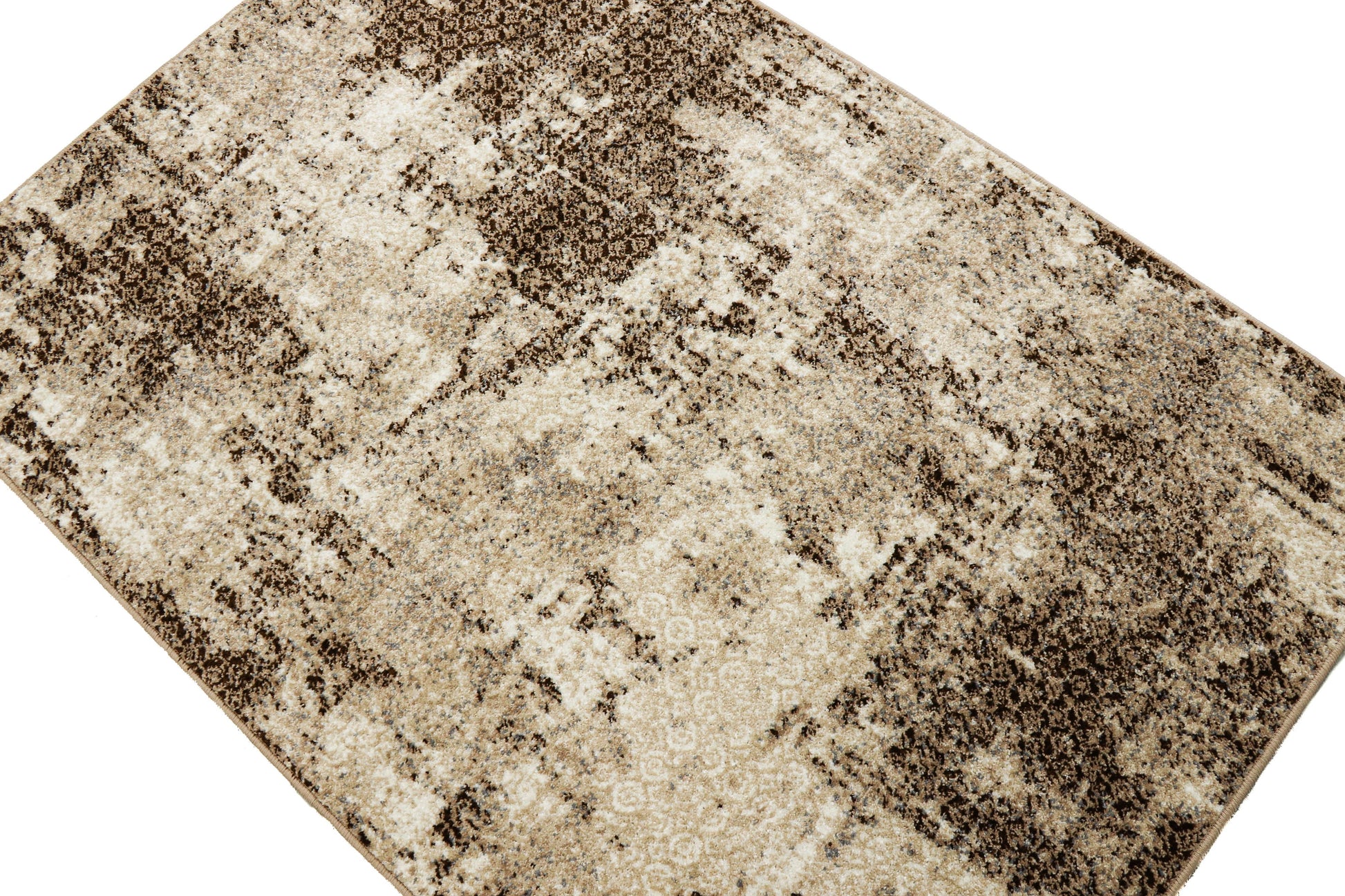 Covor modern crem bej pentru living si dormitor design contemporan