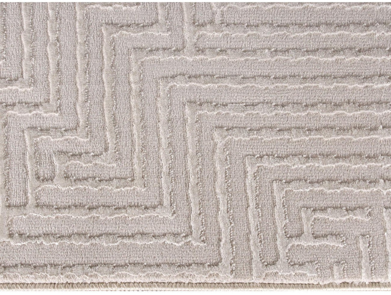 Margine si flexibilitate covor modern crem, material usor de asezat si rezistent