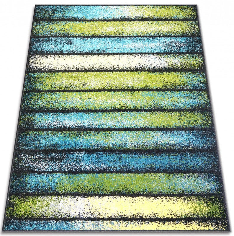 Covor modern cu dungi multicolor pentru living si dormitor, design vibrant si elegant pentru decor contemporan