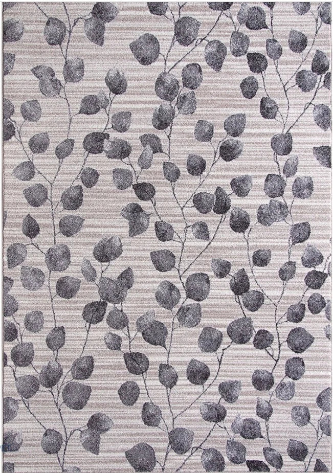 Covor modern floral bej pentru living elegant, potrivit pentru decor contemporan