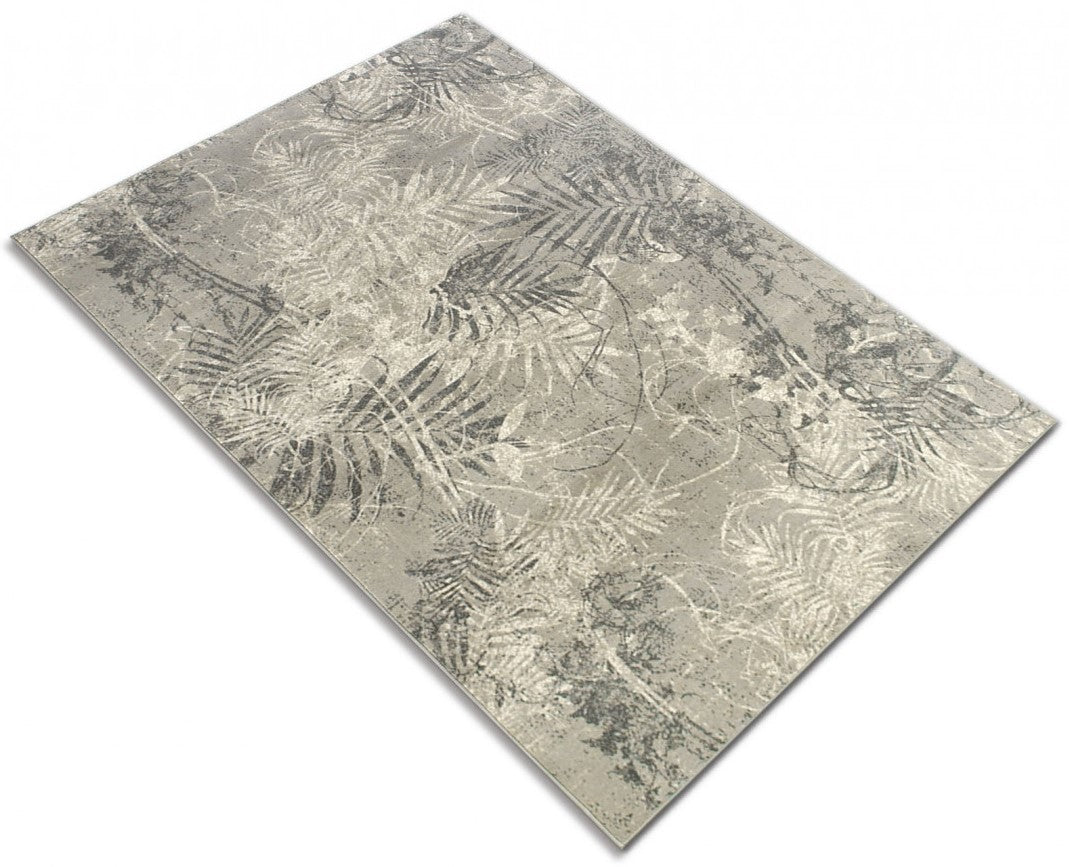 Covor modern gri cu textura densa si finisaj elegant, material rezistent pentru utilizare zilnica