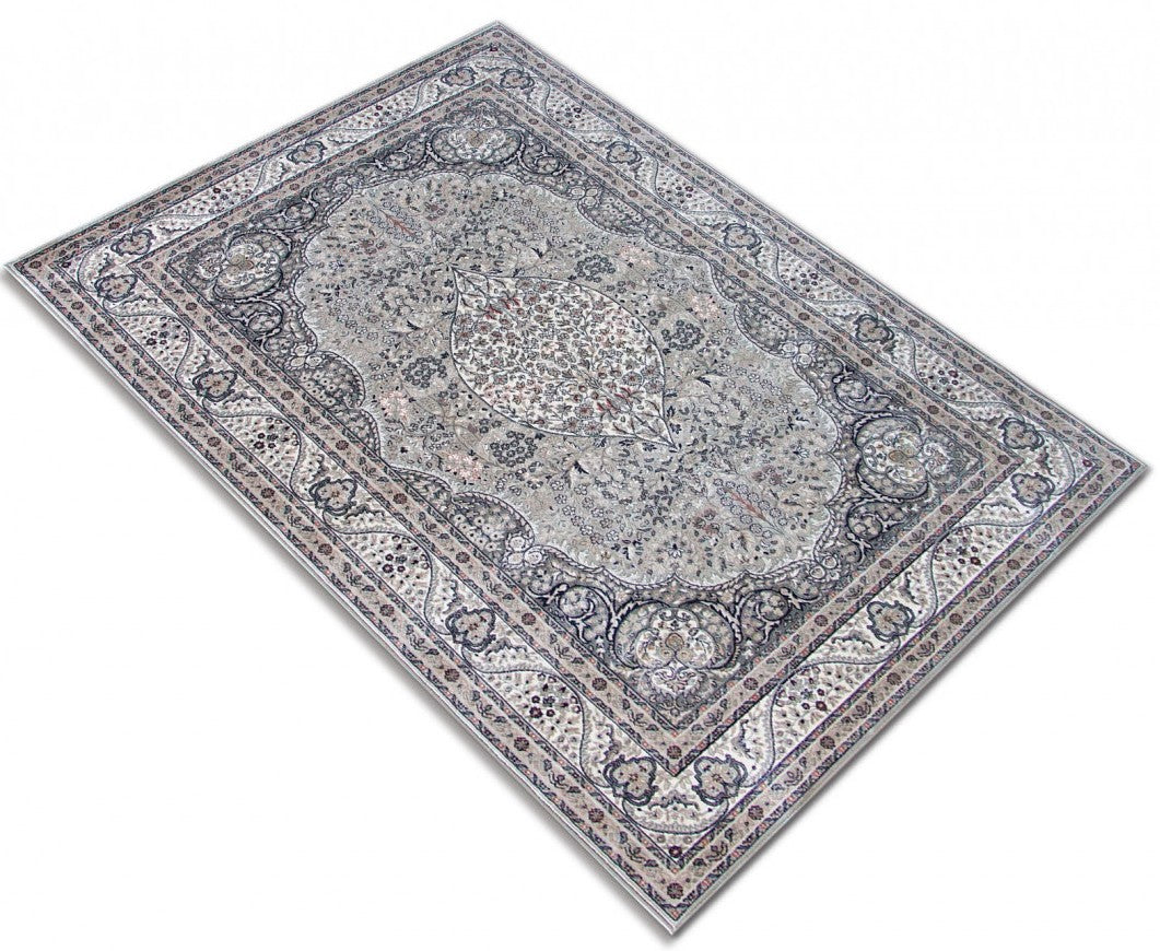 Covor modern gri vintage decorativ pentru living mare confortabil si estetic