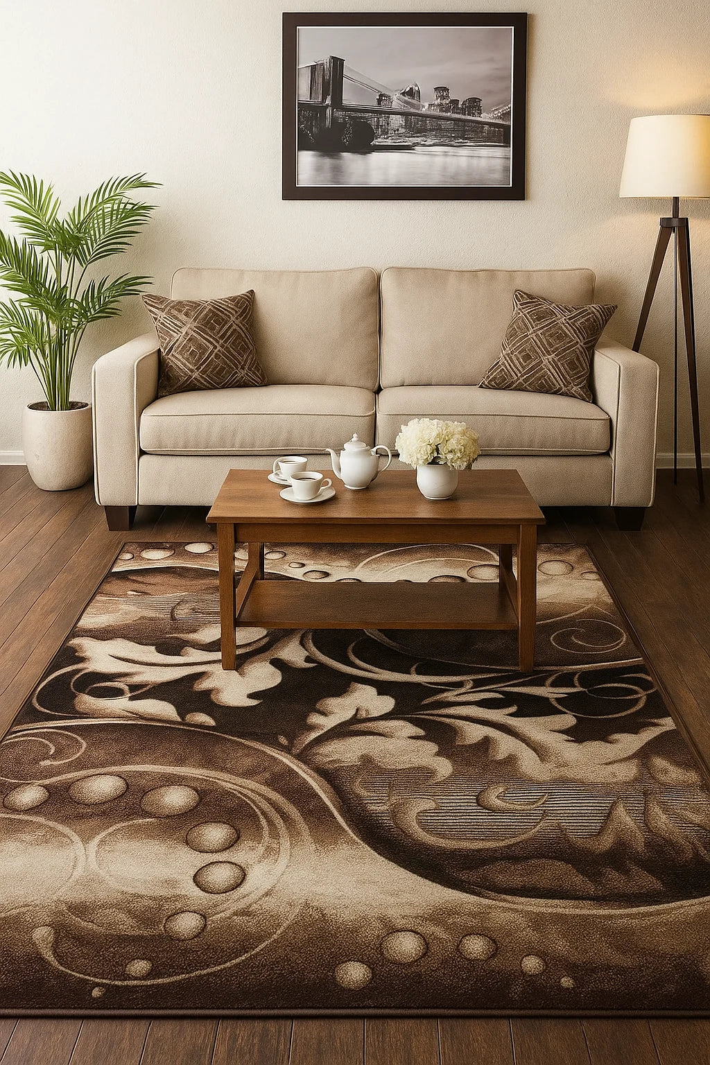 covor-modern-maro-bej-abstract-in-living