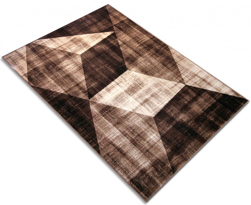 covor-modern-maro-bej-geometric-fundal-alb