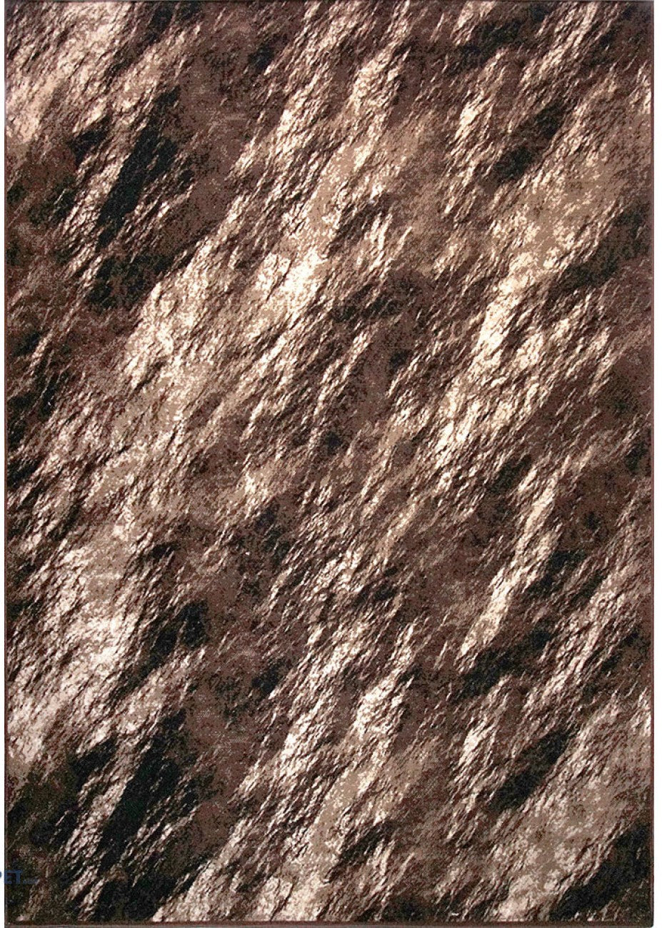 covor modern maro cu textura accentuata, vedere de sus