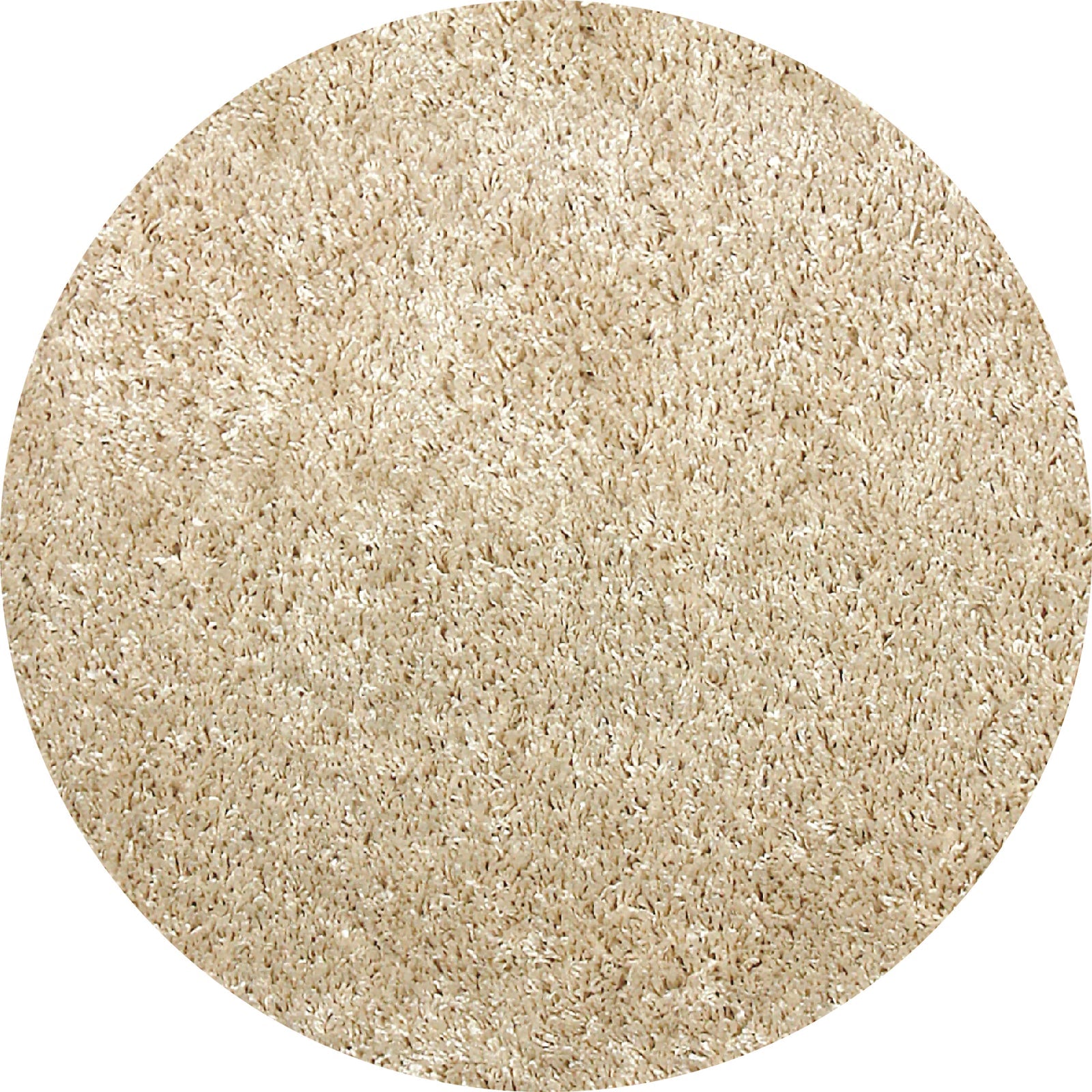 Covor rotund crem pufos pentru living, covor shaggy modern moale si confortabil pentru casa
