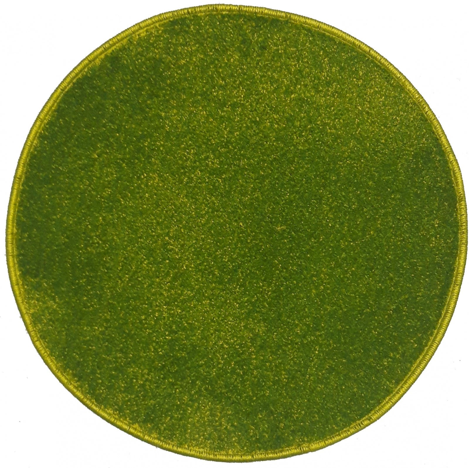 Covor rotund verde modern pentru living, cu design minimalist si aspect elegant