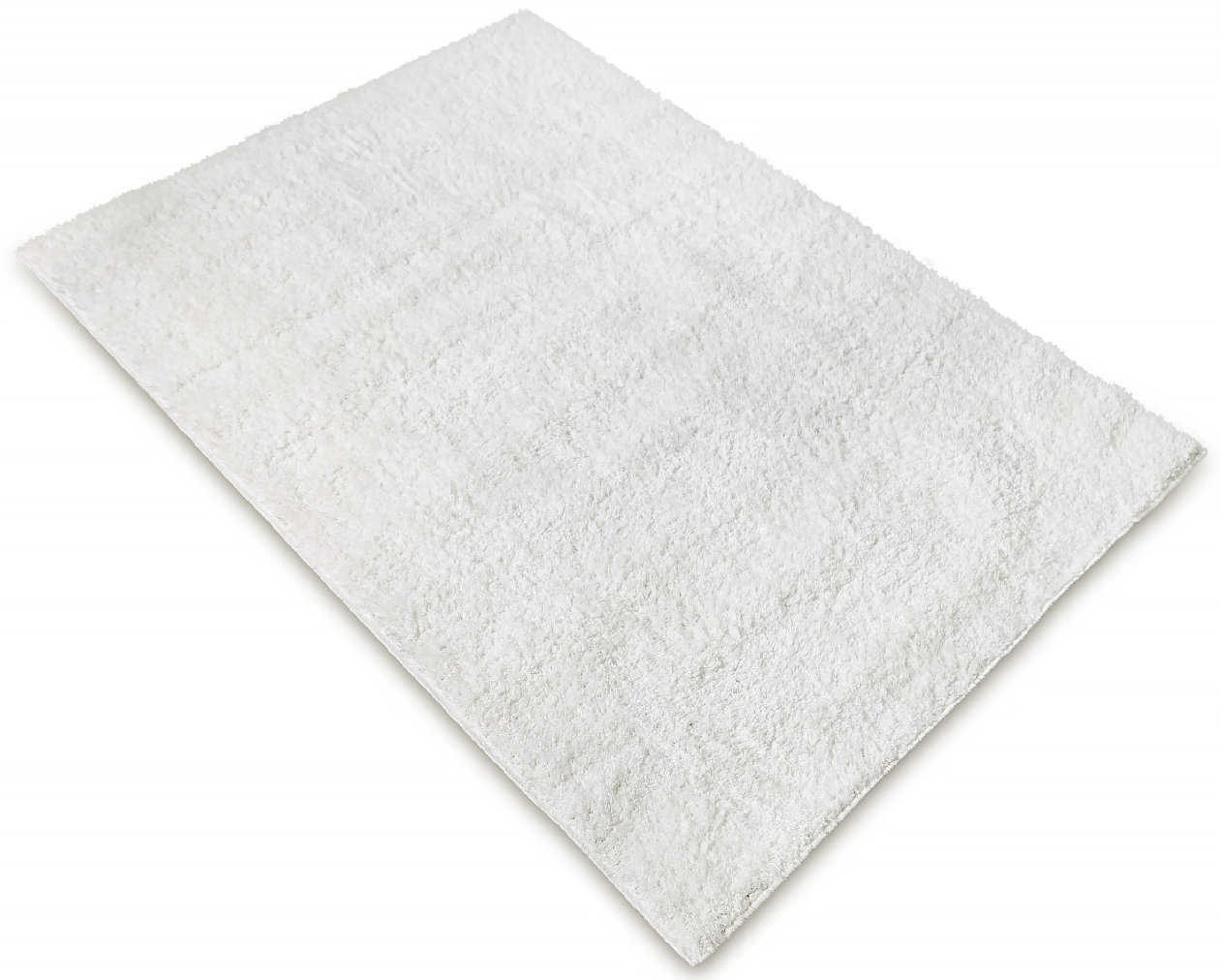 Covor shaggy alb pufos pentru living, covor modern moale ideal pentru decor elegant