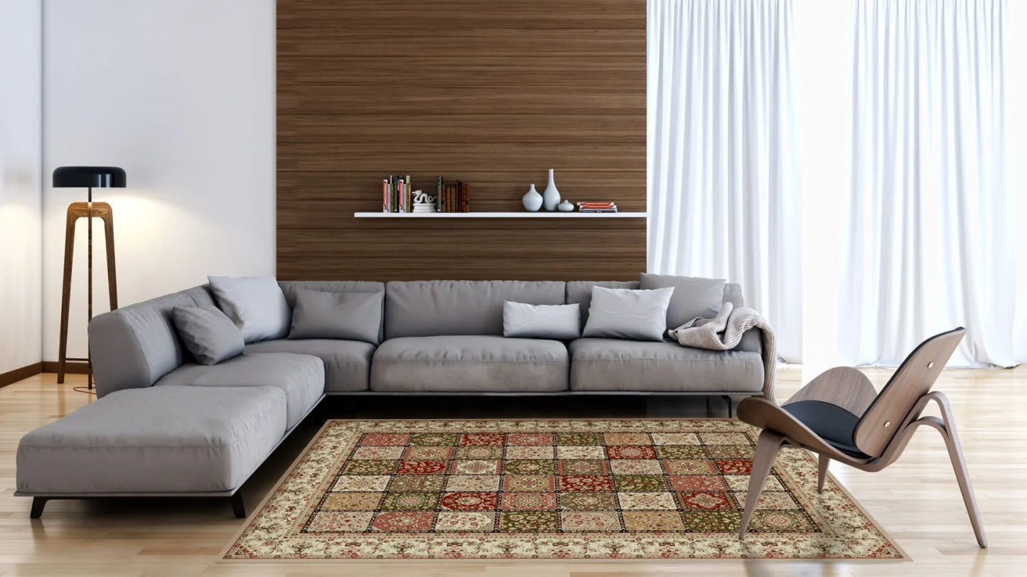 covor traditional multicolor integrat in living modern