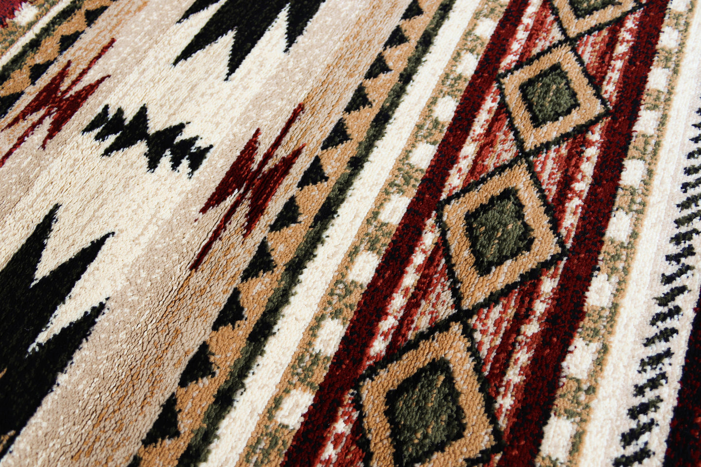 detaliu textura si fir dens pe covor clasic traditional