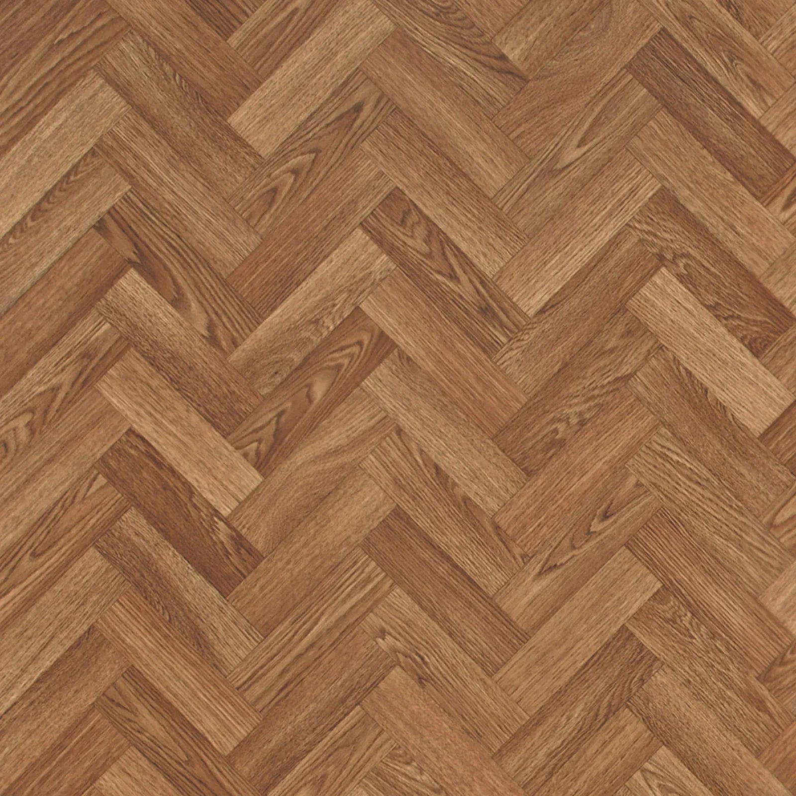 Detaliu linoleum maro model herringbone cu textura lemn natural