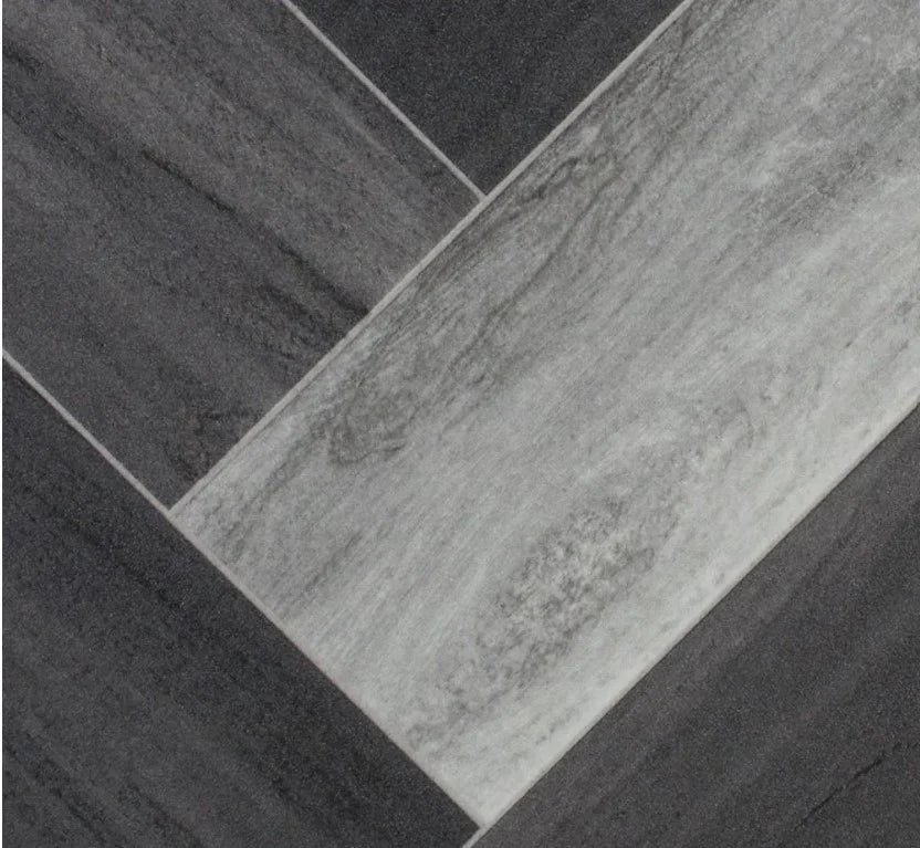 Linoleum negru gri model lemn modern, pardoseala durabila si usor de intretinut
