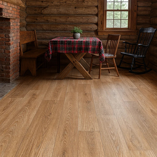 Linoleum PVC efect lemn rustic pentru living sau bucatarie, aspect natural si rezistent la trafic