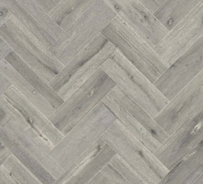 Linoleum PVC gri pentru living, efect parchet modern, pardoseala eleganta si rezistenta