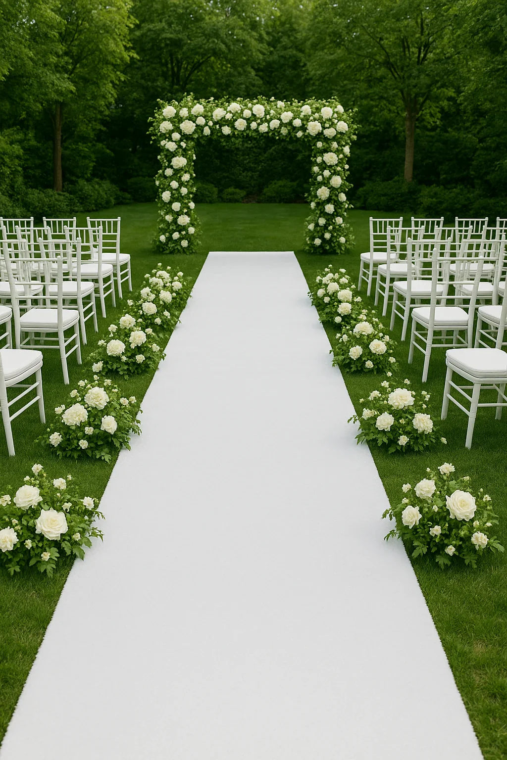 mocheta alba pentru evenimente tip covor alb ideala pentru nunta si ceremonie eleganta