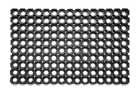 Covor intrare antiderapant, design domino 16, rezistent trafic intens.
