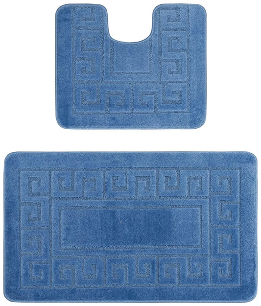 set covor baie antiderapant maro deschis 2 piese covor wc si covor pentru baie moderna