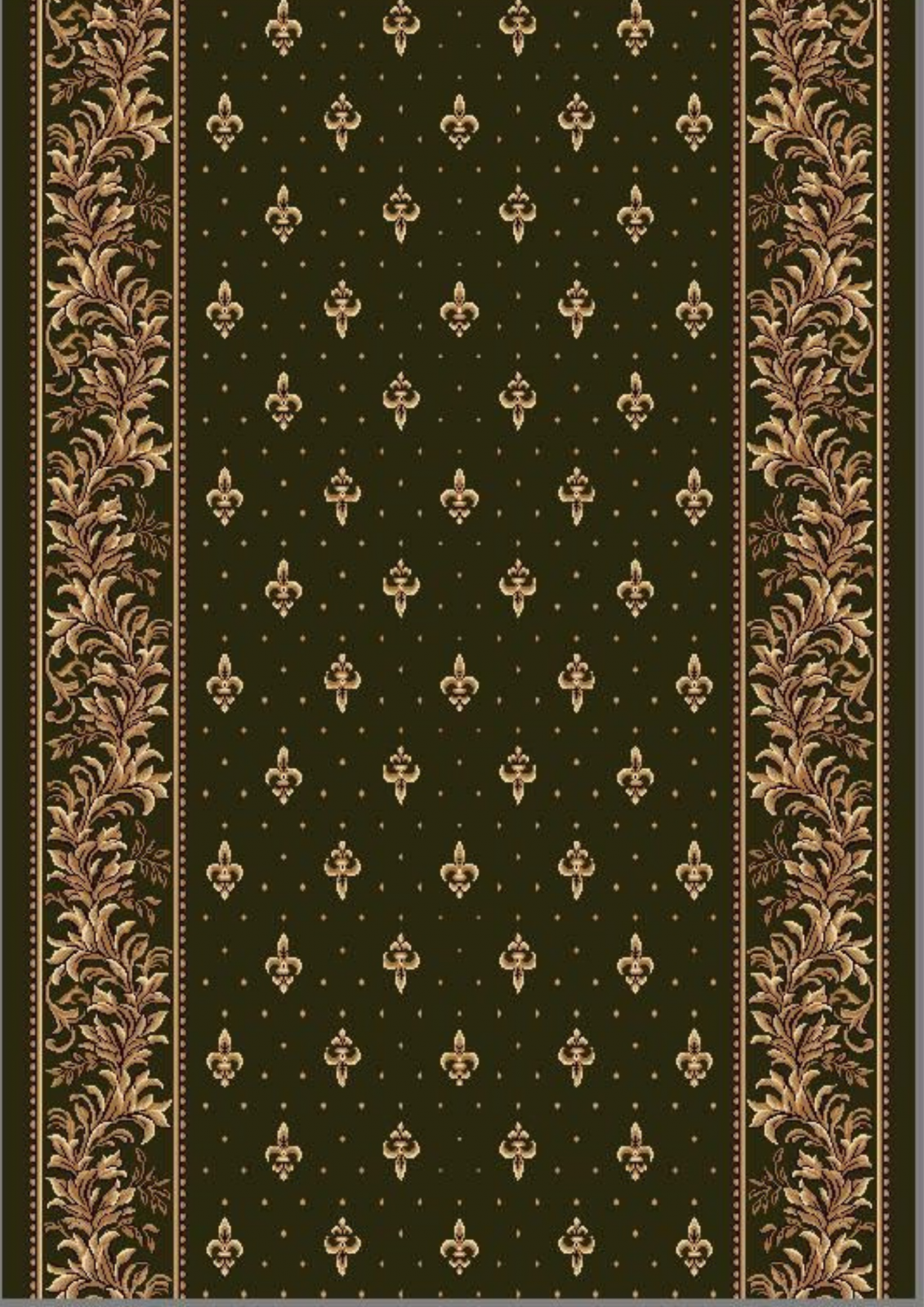 Traversa biserica verde cu model crin regal repetitiv